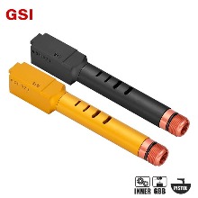 GSI Non Tilting Outer Barrel for MARUI / KJW Glock 18C /아웃바렐 (BK/GOLD) @a
