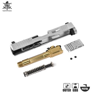 Flower Industries MKII Complete Upper Slide Set[Stainless Steel] for VFC Glock19 Gen4 메탈 슬라이드